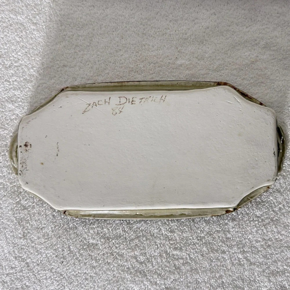 Vintage 1984 Zach Dietrich Pottery  Dish Rare - Picture 7 of 15